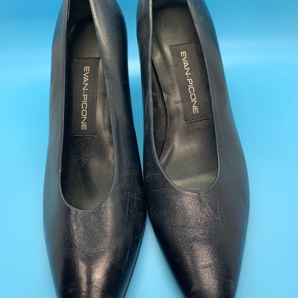 Evan Picone black leather pumps size 8.5 - Picture 2 of 5